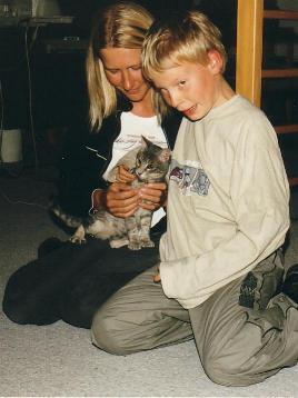 Cosimo mit Frau Tiemann und Silvan (Oktober 2002)