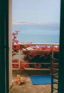 Blick vom Balkon (Makrijalos Mai 1988)
